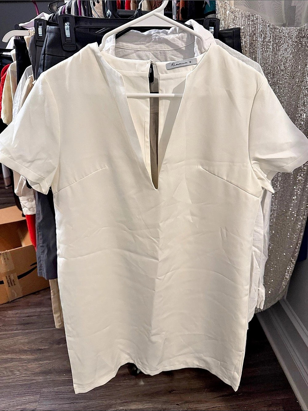 Abercrombie & Fitch White Short Sleeve Blouse